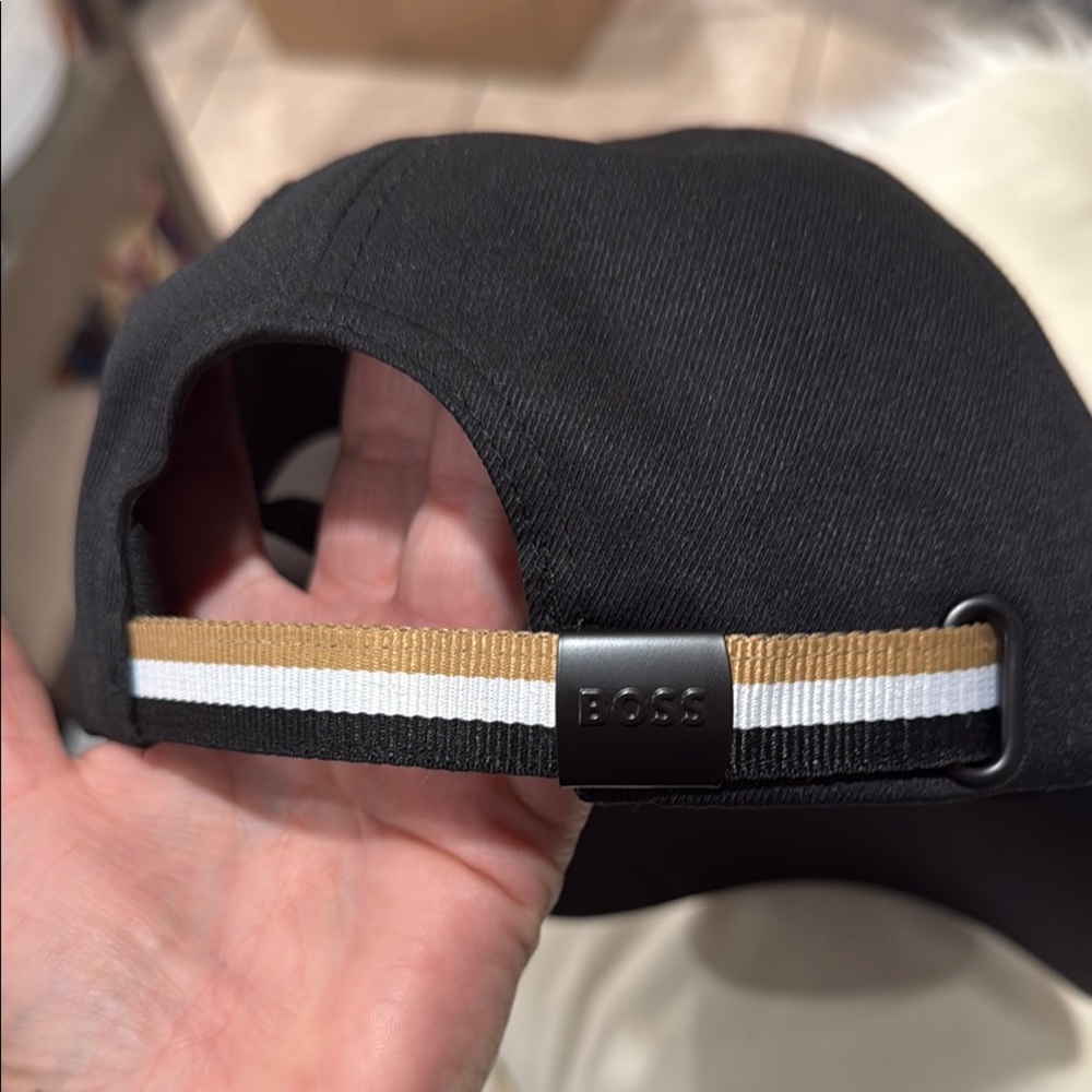 BOSS Designer Unisex Black Baseball Cap - Picture 3 of 4